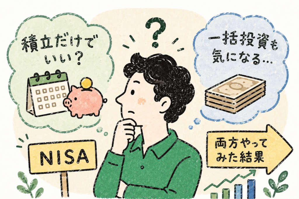 【NISAは積立だけでいい？】一括投資と迷った40代会社員が両方やってみた結果