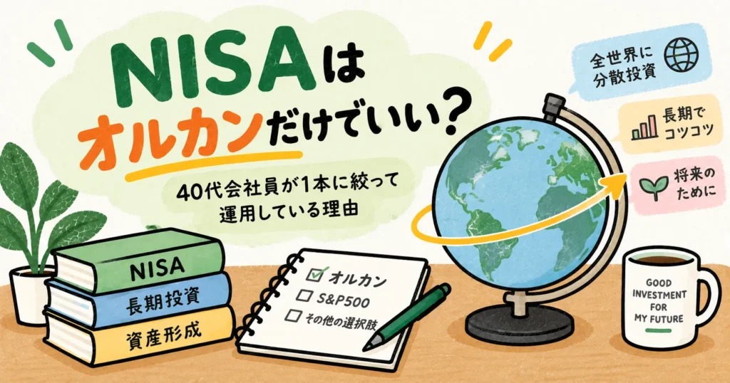 NISAをオルカンだけで運用するイメージイラスト