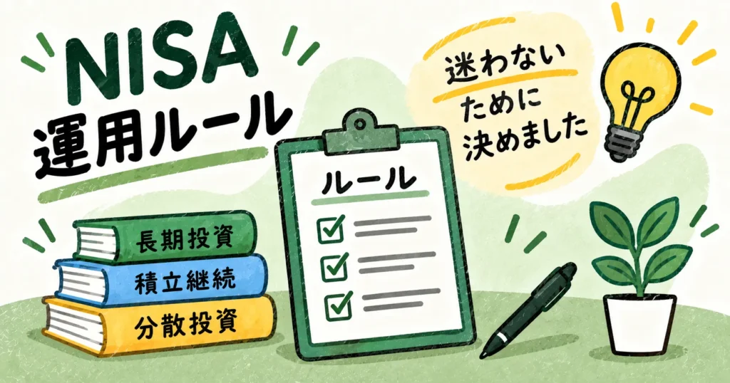 迷わないために決めたNISAの運用ルールのイメージイラスト
